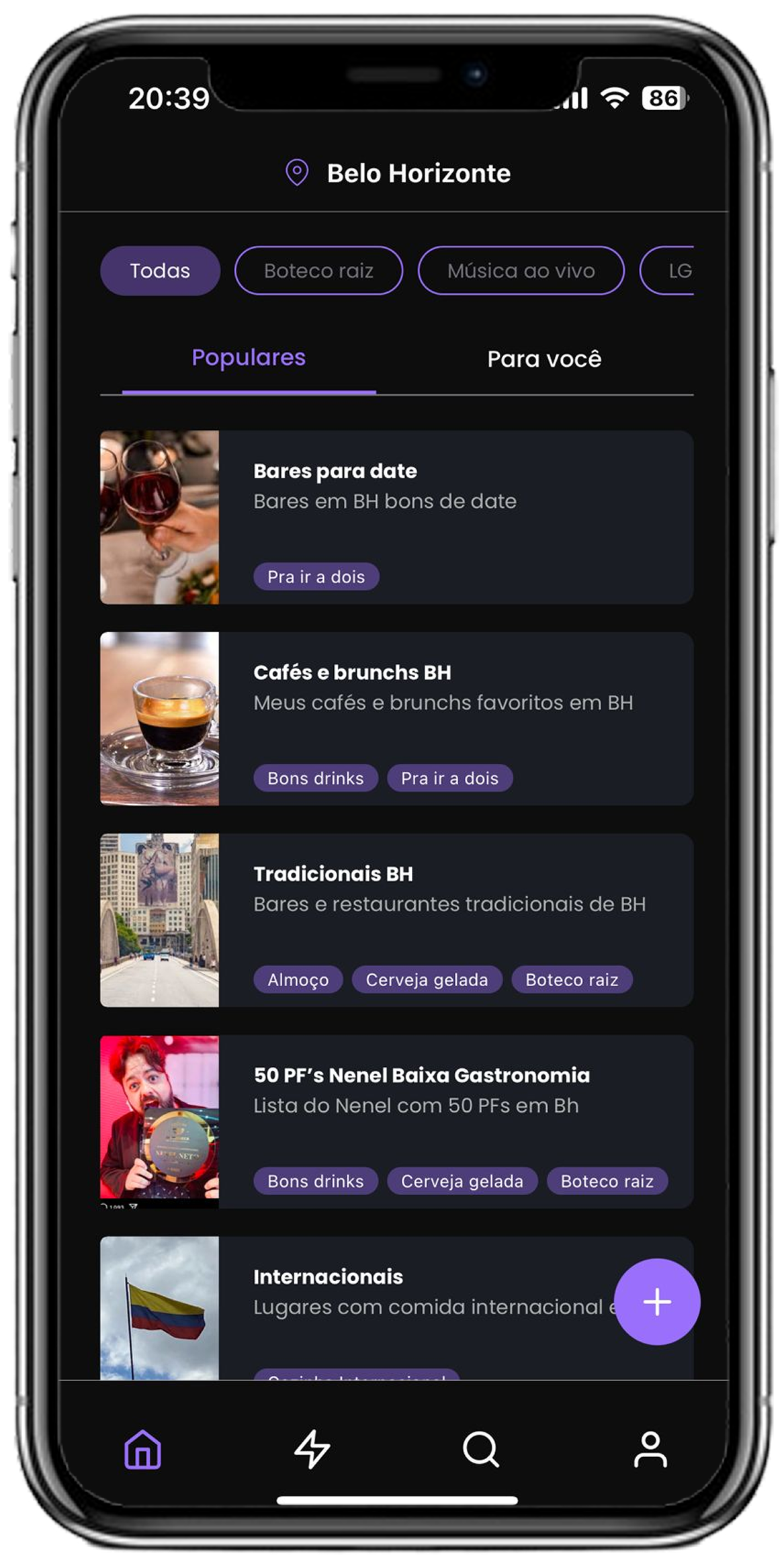 foto do feed do aplicativo
